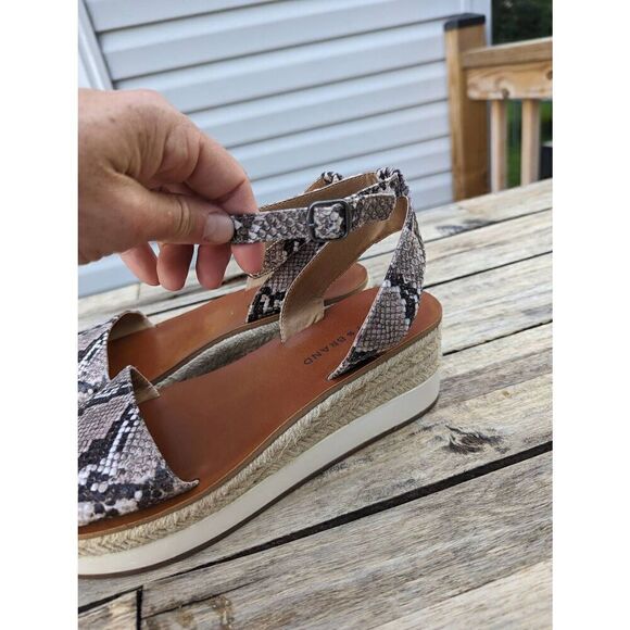 Lucky Brand Jeneka Platform Sandals women's size‎ 9 snake print espadrille - Picture 4 of 9